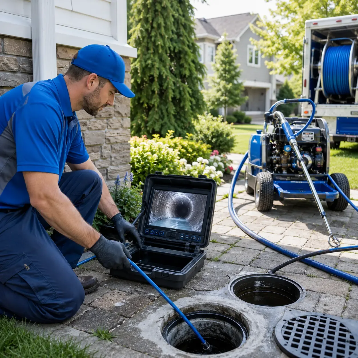 Outdoor drain cleaning professionals serving Chalfont, PA