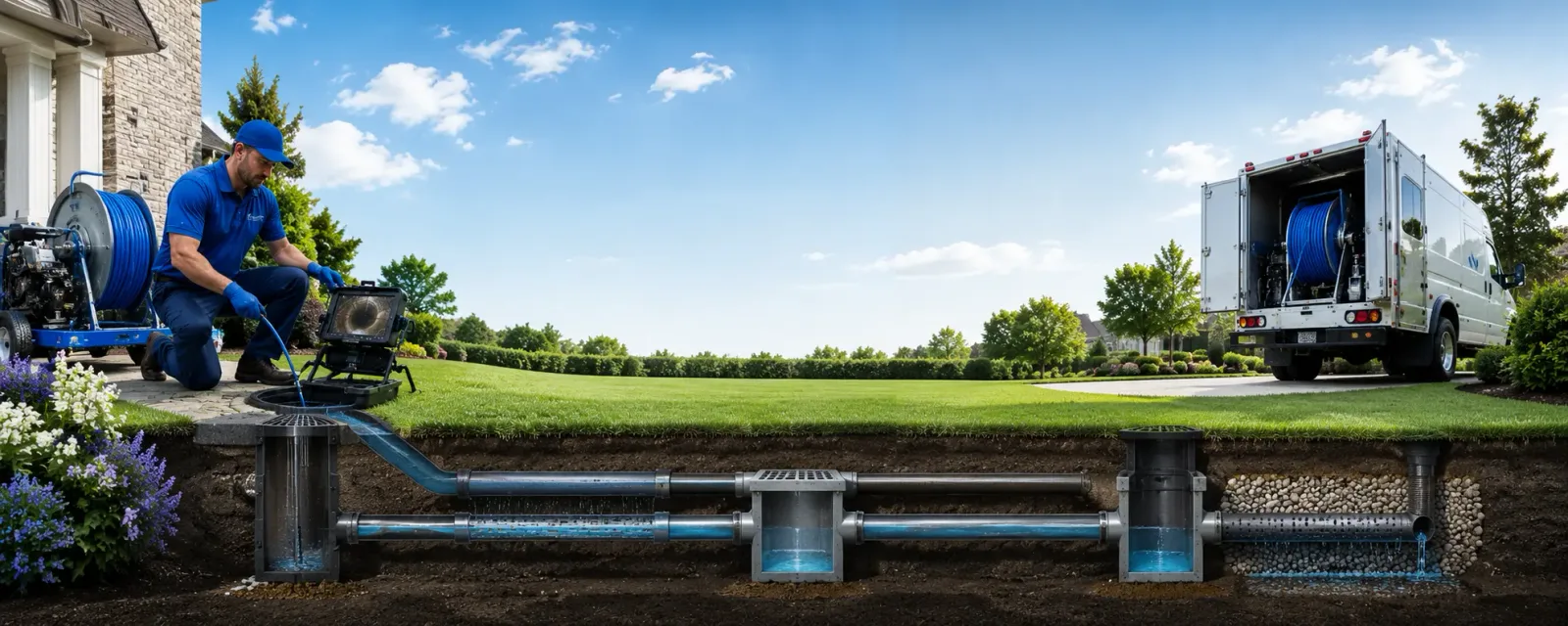 Outdoor drain cleaning information for Chalfont, PA